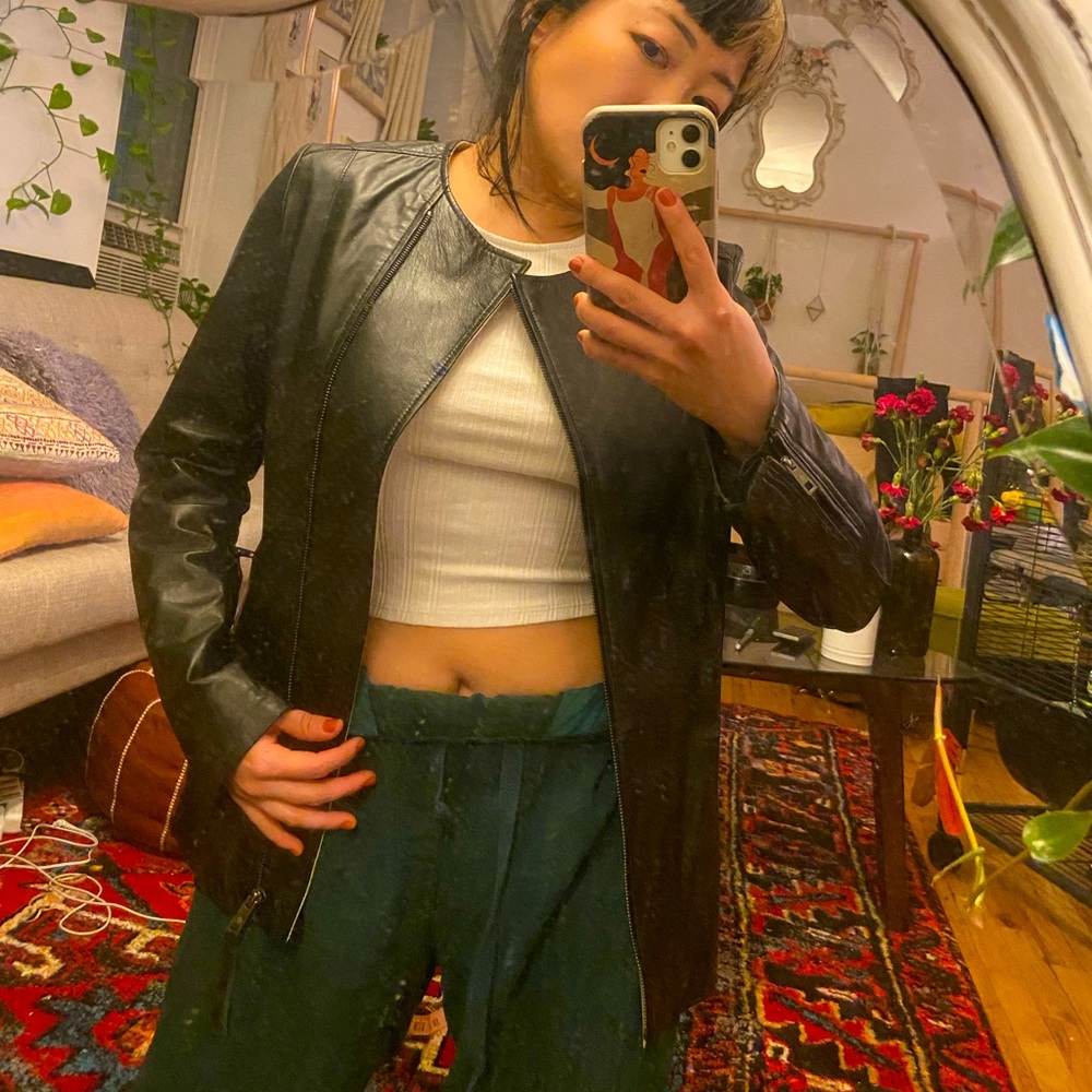 Marie Claire Paris Lamb Leather Jacket